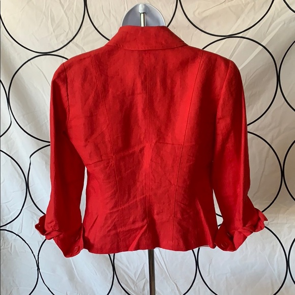 Red crop blazer - Picture 5 of 6